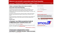 Desktop Screenshot of odborovysvaznovinaru.cz